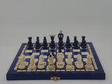 Schachspiel - 32 cm Tourist - Blau