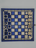 Juego de ajedrez - Tourista de 32 cm - Azul