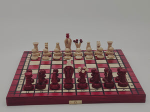 Juego de ajedrez - Tourista de 32 cm - Rojo